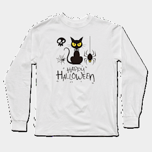 Cat- Happy Halloween Long Sleeve T-Shirt